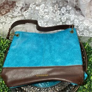 Montana West Turquoise and Brown Shoulder Bag